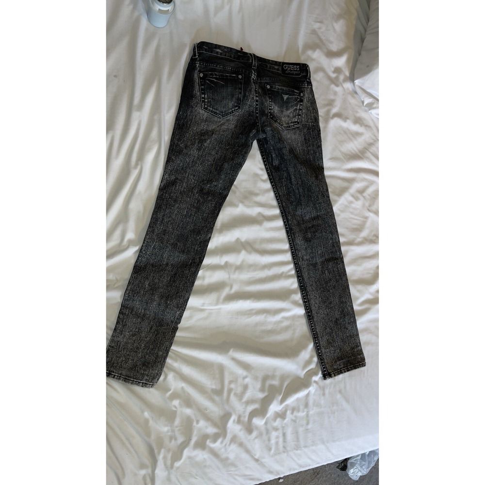 Guess Jeans Los Angeles Black Acid Wash Women's Size 28 Skinny Stretch Jeans - Picture 11 of 11